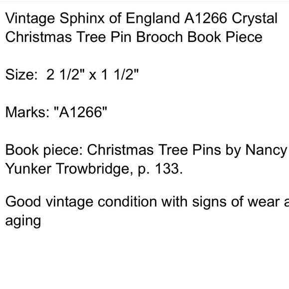 Sphinx of England Vintage Christmas tree brooch - Picture 7 of 8